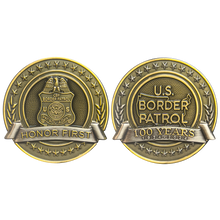 Load image into Gallery viewer, H-009 Border Patrol Agent 100th Anniversary Centennial Honor First CBP USBP Challenge Coin