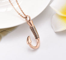 Load image into Gallery viewer, Fishing Hook Cremation Necklace