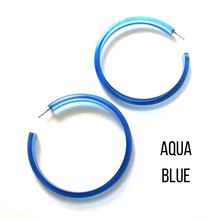 Load image into Gallery viewer, Bangle Lucite Hoop Earrings - 3 Inch