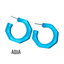 Load image into Gallery viewer, Kay Octagon Hoop Earrings