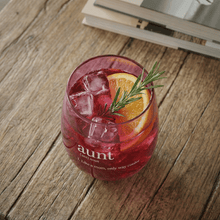 Load image into Gallery viewer, Aunt Jumbo Stemless Wine Glass in Pink | 30 Oz. | Holds an Entire Bottle of Wine