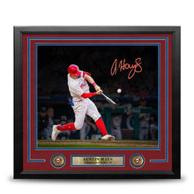 Load image into Gallery viewer, Austin Hays Blackout Swing Autographed Philadelphia Phillies 11" x 14" Framed Baseball Photo