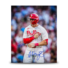 Load image into Gallery viewer, Austin Hays Chest Pound Autographed Philadelphia Phillies 8" x 10" Baseball Photo