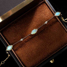 Load image into Gallery viewer, Beautiful Australian Solid Opal Diamond Bracelet in 18K Yellow Gold