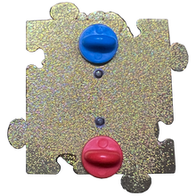 Load image into Gallery viewer, EE-022 NYPD Police Officer New York City Police Autism Awareness Month lapel pin puzzle pieces display like a challenge coin