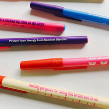 Load image into Gallery viewer, Awfully Gorgeous For Being This Broke And Tired Ballpoint Pen in Cream | Gen Z Aesthetic Blue Ink