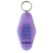Load image into Gallery viewer, Awfully Gorgeous for Being this Broke and Tired Motel Style Keychain in Translucent Violet