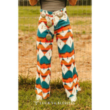 Load image into Gallery viewer, Aztec Tummy Control Cropped Wide Leg Jeans | Western [Sizes 6-14]