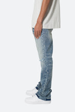 Load image into Gallery viewer, B615 Knee Hole Flare Denim - Blue
