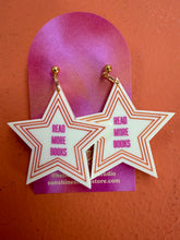 Load image into Gallery viewer, "Read More Books" Star Earrings