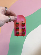 Load image into Gallery viewer, Three Tier Strawberry Dangles