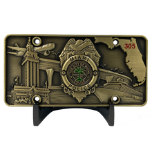 Load image into Gallery viewer, CL7-13 Bad Boys City of Miami Police Department inspired Challenge Coin Florida License Plate Will Smith Martin Lawrence