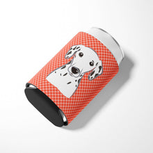 Load image into Gallery viewer, Red Checkered Dalmatian Can or Bottle Hugger BB1131CC