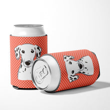 Load image into Gallery viewer, Red Checkered Dalmatian Can or Bottle Hugger BB1131CC
