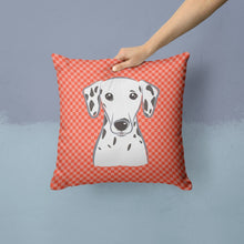 Load image into Gallery viewer, Red Checkered Dalmatian Throw Pillow - 14x14 Decorative Pillow – Art for Your Home &amp; Patio BB1131PW1414