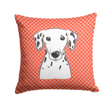 Load image into Gallery viewer, Red Checkered Dalmatian Throw Pillow - 14x14 Decorative Pillow – Art for Your Home &amp; Patio BB1131PW1414