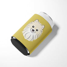 Load image into Gallery viewer, Tan Checkered Pomeranian Can or Bottle Hugger BB1135CC