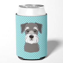 Load image into Gallery viewer, Checkerboard Blue Schnauzer Can or Bottle Hugger BB1144CC