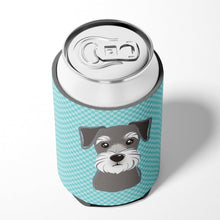 Load image into Gallery viewer, Checkerboard Blue Schnauzer Can or Bottle Hugger BB1144CC