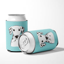 Load image into Gallery viewer, Checkerboard Blue Dalmatian Can or Bottle Hugger BB1148CC