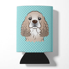 Load image into Gallery viewer, Checkerboard Blue Cocker Spaniel Can or Bottle Hugger BB1154CC