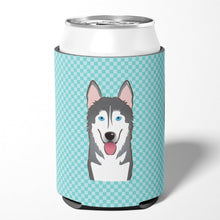Load image into Gallery viewer, Checkerboard Blue Alaskan Malamute Can or Bottle Hugger BB1156CC