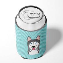 Load image into Gallery viewer, Checkerboard Blue Alaskan Malamute Can or Bottle Hugger BB1156CC