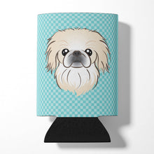 Load image into Gallery viewer, Checkerboard Blue Pekingese Can or Bottle Hugger BB1159CC