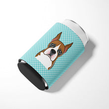 Load image into Gallery viewer, Checkerboard Blue Boxer Can or Bottle Hugger BB1161CC