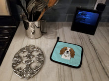 Load image into Gallery viewer, Checkerboard Blue Cavalier Spaniel Pot Holders - Set of 2 - Heat-Resistant Kitchen Essentials BB1162PTHD