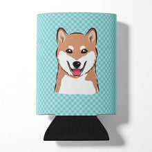 Load image into Gallery viewer, Checkerboard Blue Shiba Inu Can or Bottle Hugger BB1163CC
