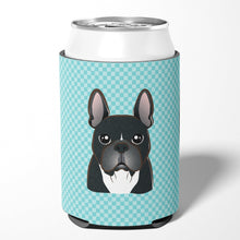 Load image into Gallery viewer, Checkerboard Blue French Bulldog Can or Bottle Hugger BB1165CC