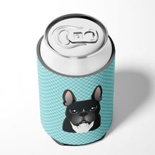 Load image into Gallery viewer, Checkerboard Blue French Bulldog Can or Bottle Hugger BB1165CC