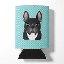 Load image into Gallery viewer, Checkerboard Blue French Bulldog Can or Bottle Hugger BB1165CC