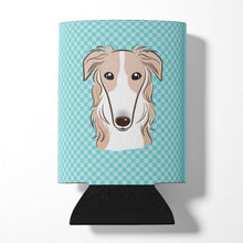 Load image into Gallery viewer, Checkerboard Blue Borzoi Can or Bottle Hugger BB1166CC