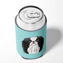 Load image into Gallery viewer, Checkerboard Blue Japanese Chin Can or Bottle Hugger BB1168CC