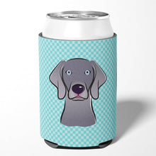 Load image into Gallery viewer, Checkerboard Blue Weimaraner Can or Bottle Hugger BB1169CC
