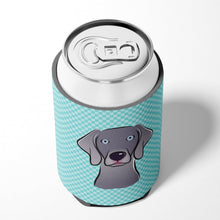 Load image into Gallery viewer, Checkerboard Blue Weimaraner Can or Bottle Hugger BB1169CC