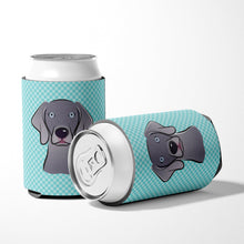 Load image into Gallery viewer, Checkerboard Blue Weimaraner Can or Bottle Hugger BB1169CC