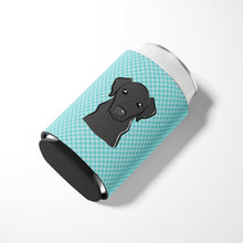 Load image into Gallery viewer, Checkerboard Blue Black Labrador Can or Bottle Hugger BB1173CC