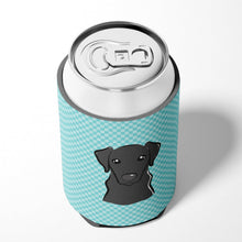 Load image into Gallery viewer, Checkerboard Blue Black Labrador Can or Bottle Hugger BB1173CC