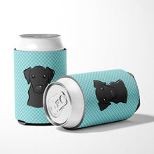 Load image into Gallery viewer, Checkerboard Blue Black Labrador Can or Bottle Hugger BB1173CC
