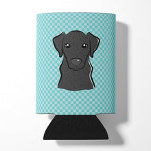 Load image into Gallery viewer, Checkerboard Blue Black Labrador Can or Bottle Hugger BB1173CC