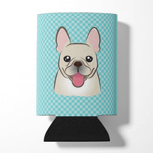 Load image into Gallery viewer, Checkerboard Blue French Bulldog Can or Bottle Hugger BB1176CC