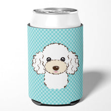 Load image into Gallery viewer, Checkerboard Blue White Poodle Can or Bottle Hugger BB1195CC