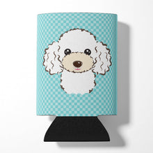 Load image into Gallery viewer, Checkerboard Blue White Poodle Can or Bottle Hugger BB1195CC