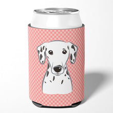 Load image into Gallery viewer, Checkerboard Pink Dalmatian Can or Bottle Hugger BB1210CC