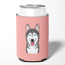 Load image into Gallery viewer, Checkerboard Pink Alaskan Malamute Can or Bottle Hugger BB1218CC