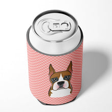 Load image into Gallery viewer, Checkerboard Pink Boxer Can or Bottle Hugger BB1223CC
