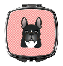 Load image into Gallery viewer, Checkerboard Pink French Bulldog Compact Mirror – Stylish Purse Mirror with Artistic Covers BB1227SCM